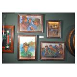 4 - Irish pub art, framed original watercolors