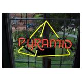 pyramid neon sign