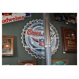 Coors Light Nfl Tin Sign, 36"