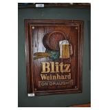 Blitz Weinhard On Draught Sign.