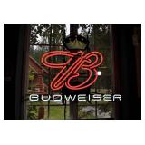budweiser "B" neon sign.