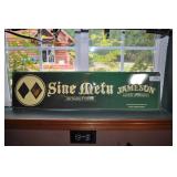 sine metu jameson irish whiskey sign.30"x7.5"