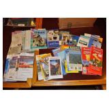 large set of travel maps.