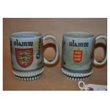 4 Mugs, Slainte. Irish Porcelain.