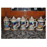 5 German Steins.