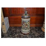 W. German Beer Stein, Gerz, Hunter, Boar.