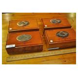 4 Partagas Wooden Cigar Boxes