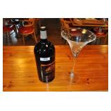 Giant Martini Glass And Cabernet Bottle