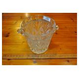Large Crystal Glass Ice Bucket