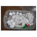 Tub Of Lobster Feast Ware. Butter Cups, Bibs,