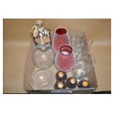 Box Of Candles And Vases.