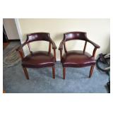 Pair Leather Sitting Chairs