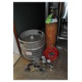 Beer Gas Tank, Regulator Hoses, Keg & Keg Taps