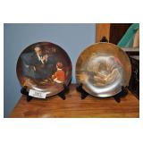 2 norman rockwell plates