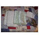 White & Green Floral Table Covers With