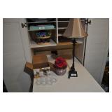 Decorative Assortment, Lamp, Votives, Vase