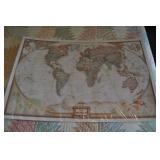 Large National Georaphic World Map.