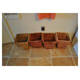 4 Square Waste Baskets.