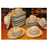 Large Collection Of His And Hers Straw Hats. 3