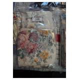 Floral Table Cover With Matching Cloth Napkins