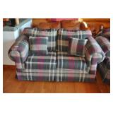 Excellent Condition Plaid Sofa.