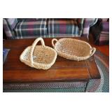 2 Medium Sized Baskets With Handles