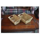 2 Medium Rectangular Nesting Baskets.