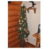 Christmas Tree Loaded With Hand Crafted Ornaments.