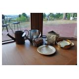 Knick Knack Assorted. Water Pails, Coasters, Cat.