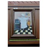 Framed Print Of A Plump Chef.