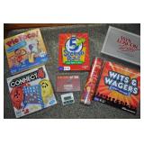 8 game collection, pie face, connect 4, exploding