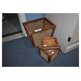 Waste Basket, Tissue Box And Tray.