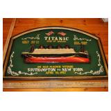 Titanic Ship Of Dreams Carved & Painted Wood Sign