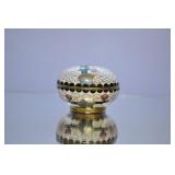 Quiring Miniature Lidded Cloisonne Memorial Pot,