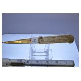 Vtg Brass Letter Opener Advertisement Trademark