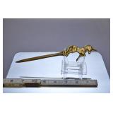 Vtg Brass Letter Opener, Unicorn