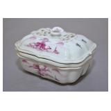 Lidded Porcelain Soap Dish, Chinese Dragons