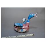 Vtg Metal Tin Litho Mechanical Wind Up Duck Toy