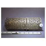 Vtg Metal Hairspray Can Holder, Acanthus Leaf