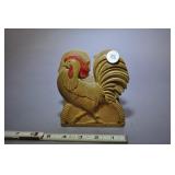 Rooster Napkin Holder, Carved Wood.