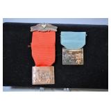 2 Vtg Medals, American Legion 40/8, Red, Blue.