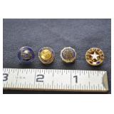 4 Vtg Military, American Legion And Masonic Pins-