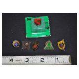 Vtg Club Pins- Awan 1 Year, Kiwanis, Mission,