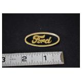 Vtg Oval Ford Pin. Gold And Blue