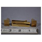 Vtg Cufflink & Money Clip Set, Marked "s Longhorn