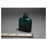 Vintage Green Glass Snuff Bottle