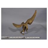 Brass Eagle Sculpture On Branch