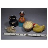 Assrtd Collectibles, Hen On Nest, Raccoon, Vase,