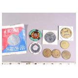 Assorted Sports Memorabilia Tokens & Coins