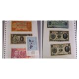 World Currency- Seven Bills, Australia, Japan,